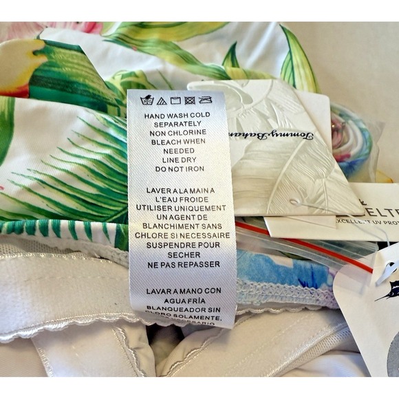 S/P  Tommy Bahamma Blue Orchid Garden Bandini Tankini Swimsuit Hawaiian Tropical - Picture 10 of 10